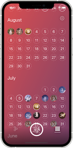 iPhone Screenshot Calendar